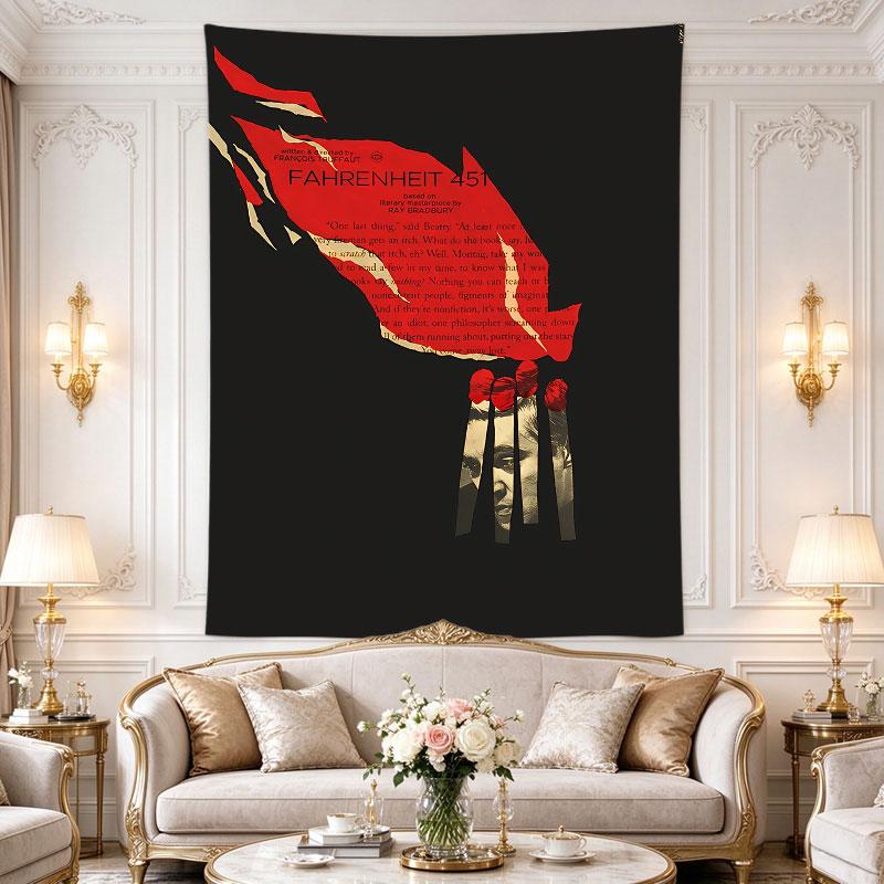 Fahrenheit 451 Movie Poster Flame Matchstick Art