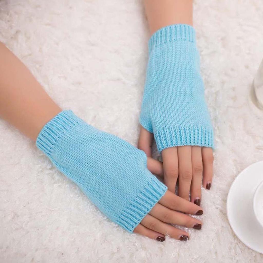 2020Fingerless Gloves Mitten Girl Women Soft Arm Warm Knitted Winter Warm Keep Gloves Mittens for Women Cold Weather Women Mittens