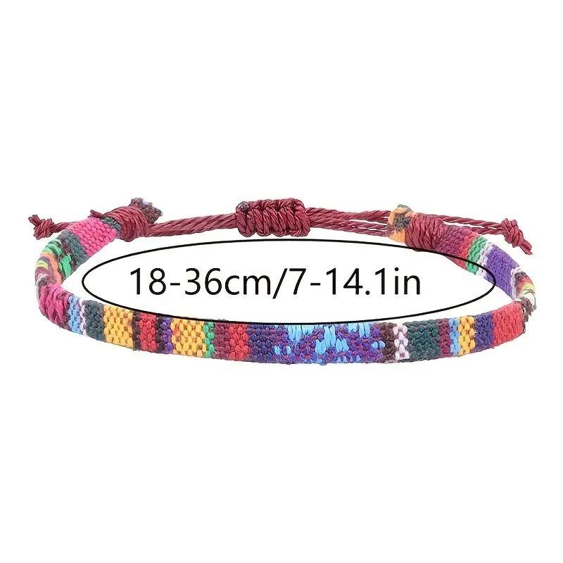 4Pcs/set Wax rope Bracelet Men's and women's handmade waterproof Surfer Beach Color Bracelet Adult youth Friendship bracelet