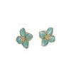 Retro Hong Kong Drip Oil Flower Earrings: Elegant, Luxurious, Versatile, and High-Quality Ear Studs.