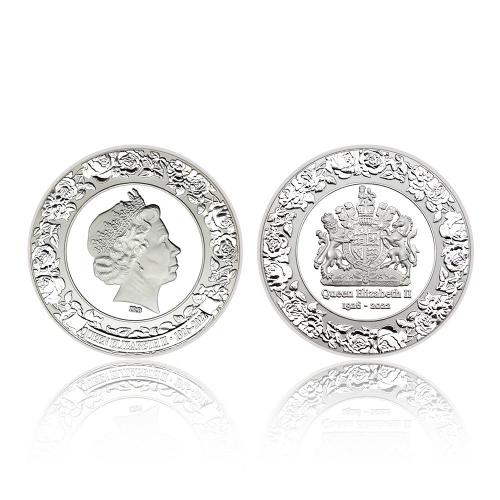 

1926-2022 Queen Elizabeth commemorative coins, high-quality challenge coins, artistic ornaments срібний