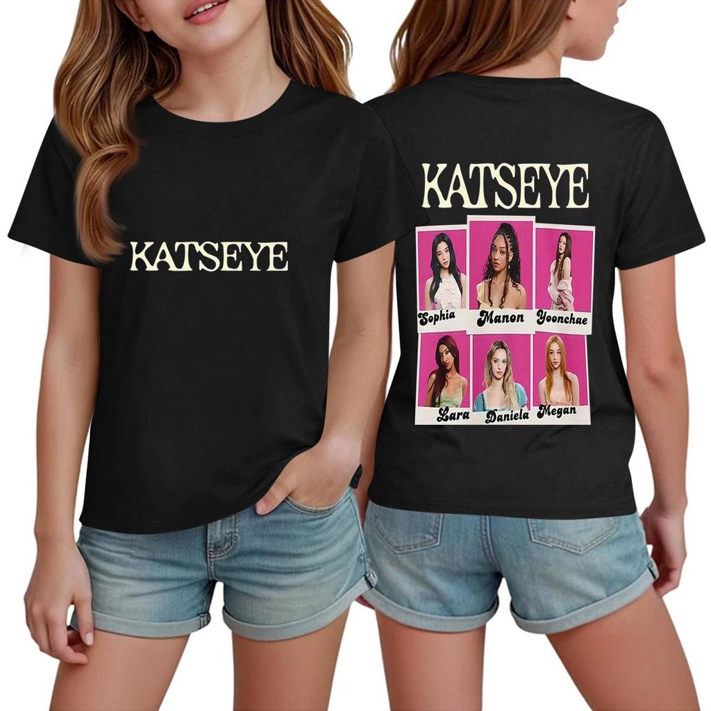 Korean Girl Group Kids Fashion Short Sleeve T-Shirt for Boys and Girls