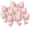 6Pcs Baby Pink Bow Balloon Bow Tie Pink Balloon Mini Bow Balloon Wedding Bride Shower Girl Gift Balloon Decoration
