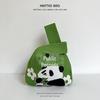Cute Panda Casual Tote Bag: Trendy, Versatile, Polyester Knit Handbag for Women