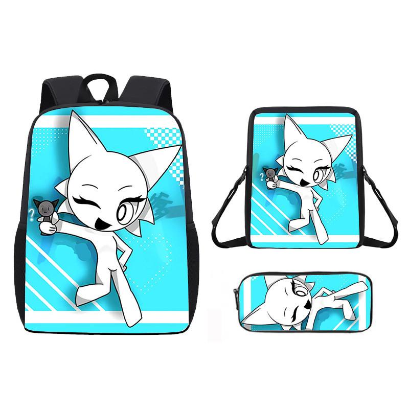 Incredibox Cartoon Pattern Backpack Shoulder Bag Pencil Case Three Set Piece