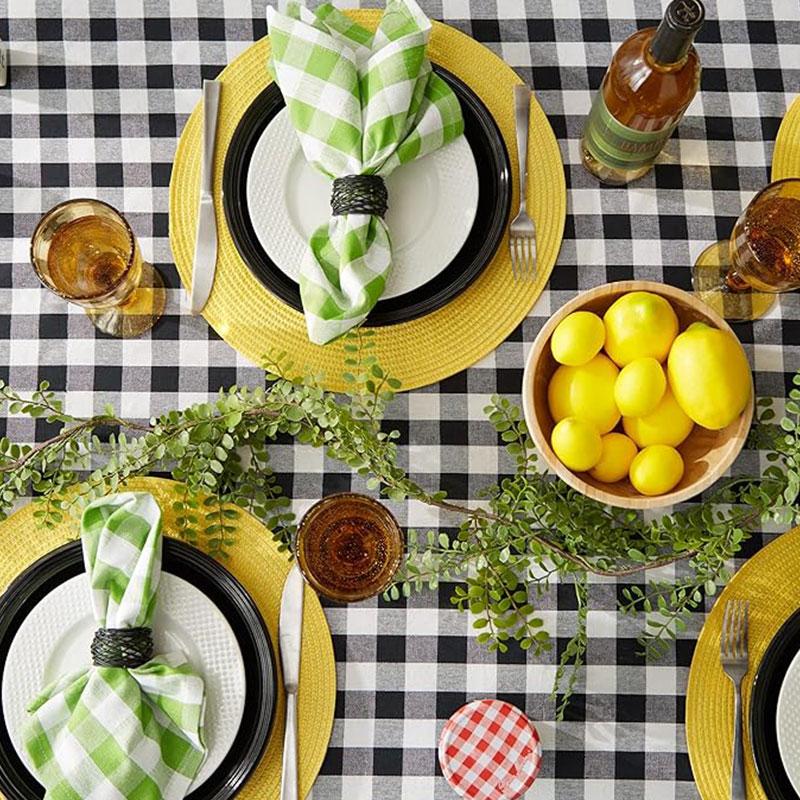 Checkered Square Tablecloth Kitchen, Wedding Party, Holiday Dining Table Decoration Tablecloth