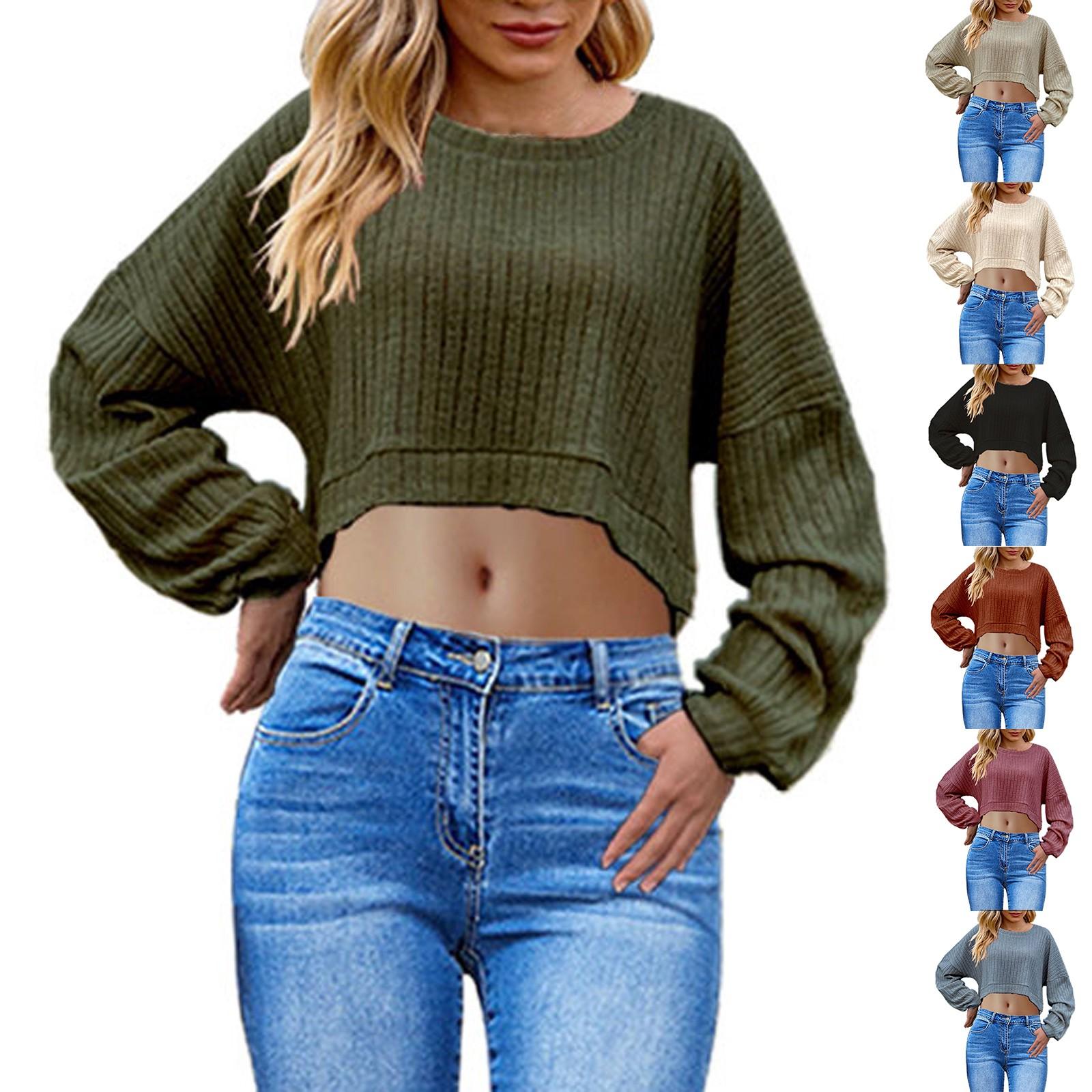 

Women s Fashion Loose Round Neck Button Long Sleeve T-Shirt Exposed Knit Top XL бежевий