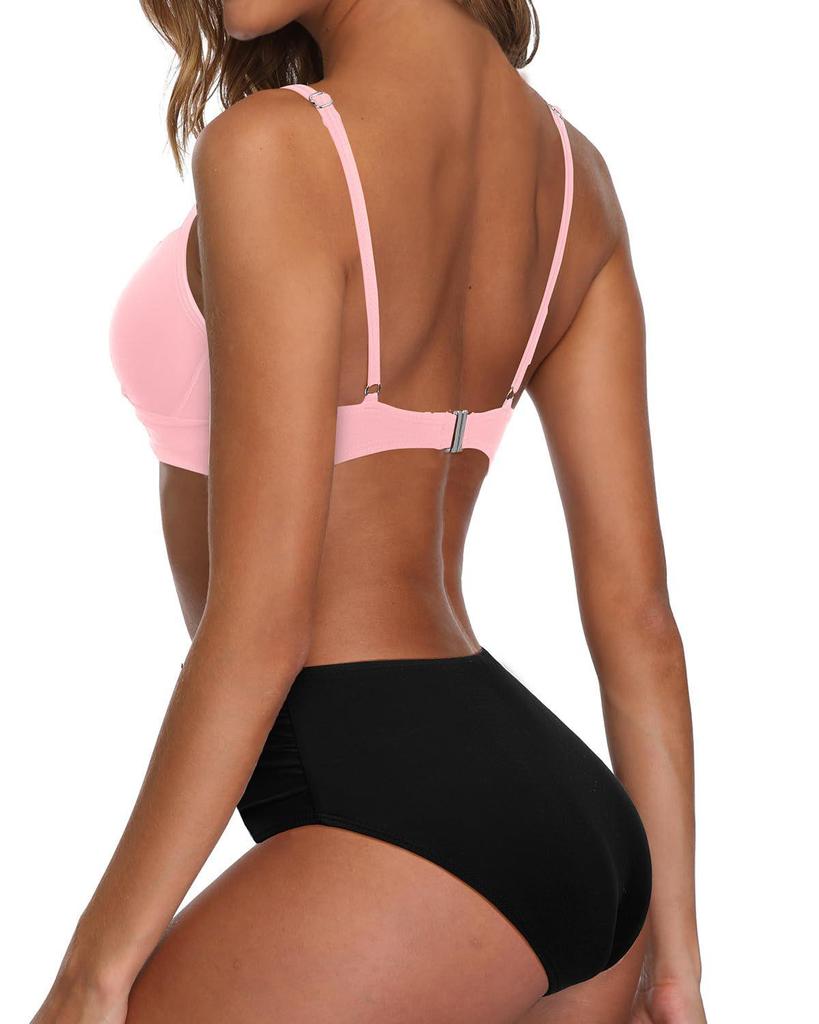 2024 European & American Sexy Hard Cup Underwire Bikini Swimsuit