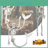 Halloween Style Fish Bone Skeleton Lifelike Mermaid Bones For Festive Setup 80cm Fish Bone 40cm Standing Skeleton