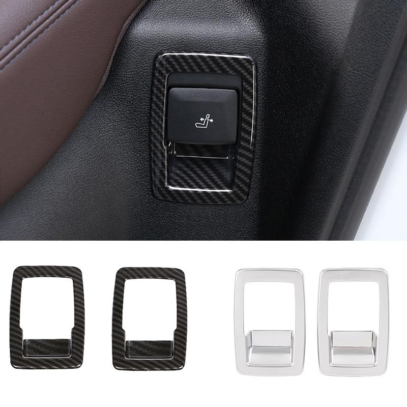 

For BMW X3 X4 G02 G01 18-21 2pcs Chrome ABS Car Rear Seats Adjust Switch Decorate Cover Trim Car Interior