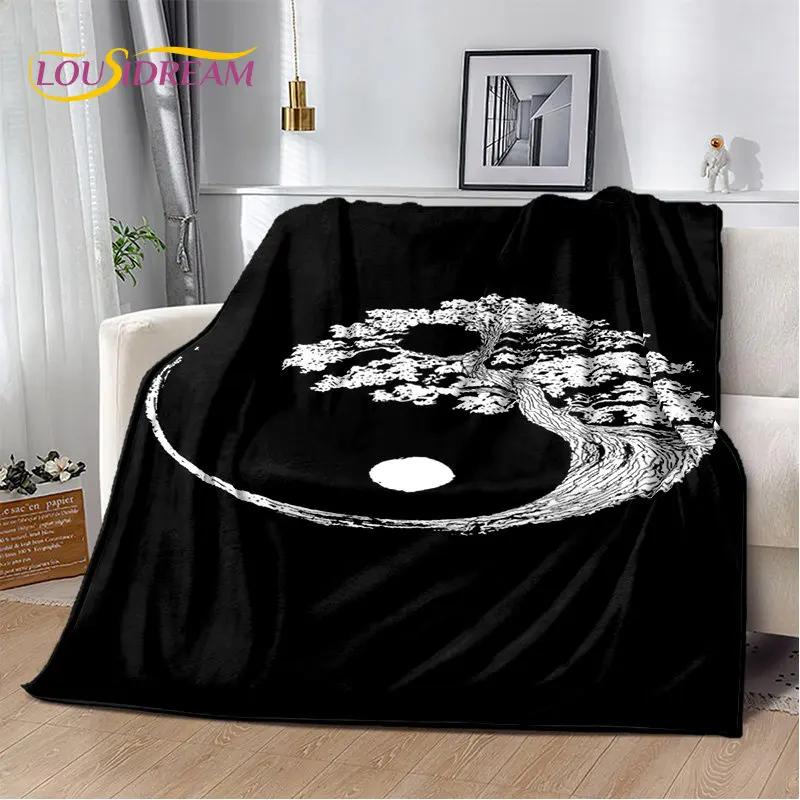 3D Chinese Tai Chi Bagua Yin Yang Soft Plush Blanket,Flannel Blanket Throw Blanket for Living Room Bedroom Bed Sofa Picnic Cover