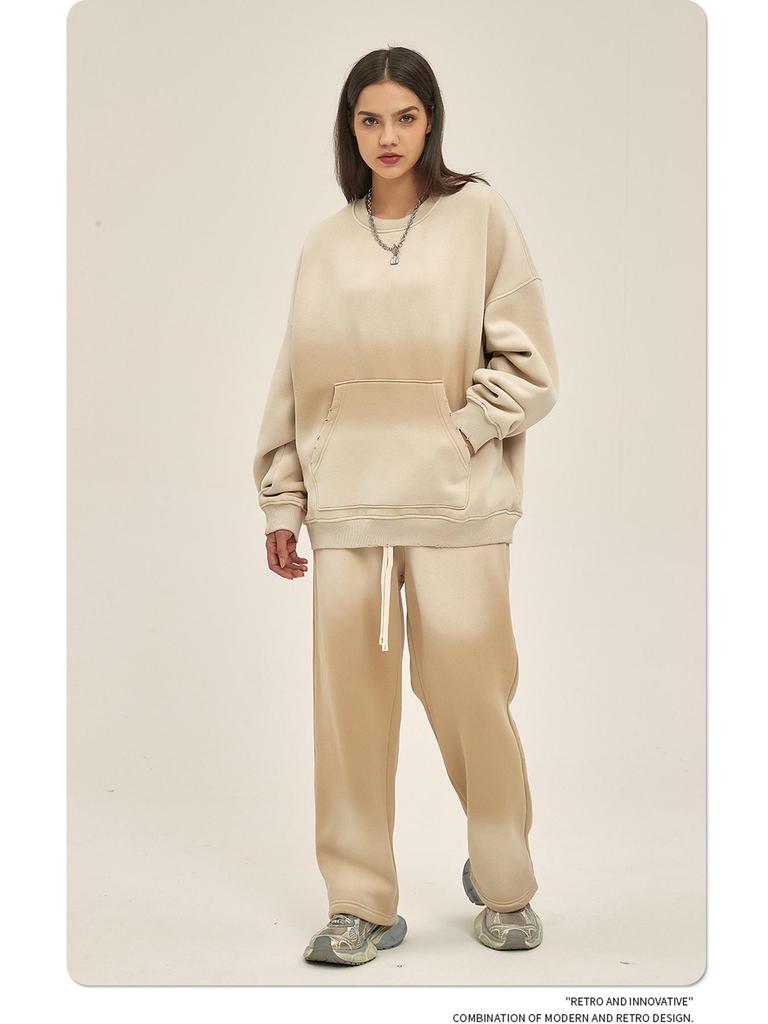 ARTIE Men's 2023 Fall/Winter Spray-Dyed Washed Sweater & Pants Set