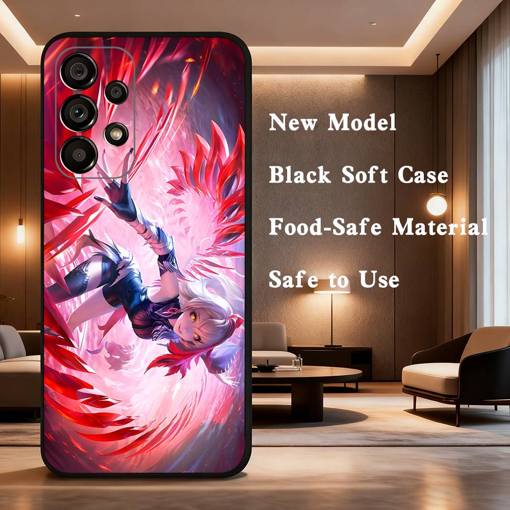 The game Honor of Kings Phone Case For Samsung Galaxy A73,31,32,72,41,53,52,71,22,5G,Note,J7,8,9 Soft Black Silicone Cover