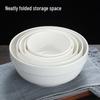 Pure White Ceramic Rim Bowl for Home, Restaurant, Hotel - Ideal for Rice, Congee, Soup, Noodles