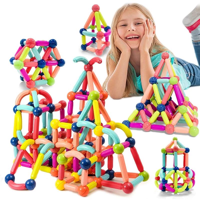 Mattoncini Magnetici Da Costruzione 40 Pezzi | Giocattolo STEM Magnetico Per Bambini 3+, Forme Quadrate E Triangolari, Sicuri Senza BPA, Stimolano Creatività