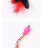 Steel Wire Feather & Fish Teaser Stick with Replacement Head for Cats