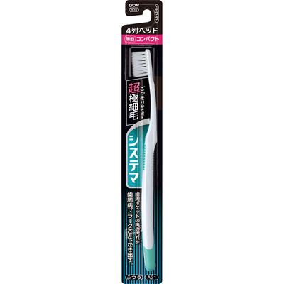 Systema Toothbrush, Compact, 4 Rows, 1 Piece Toothbrush, Ordinary Periodontal Disease Toothbrushes Use the Tips of the Bristles To Brush Lightly