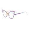 Glasses Blue Blocking Oversized Alloy Computer -1 -1.5 Screen Metal Colored Myopia Cat's Dioptersminus Feline Eye Light