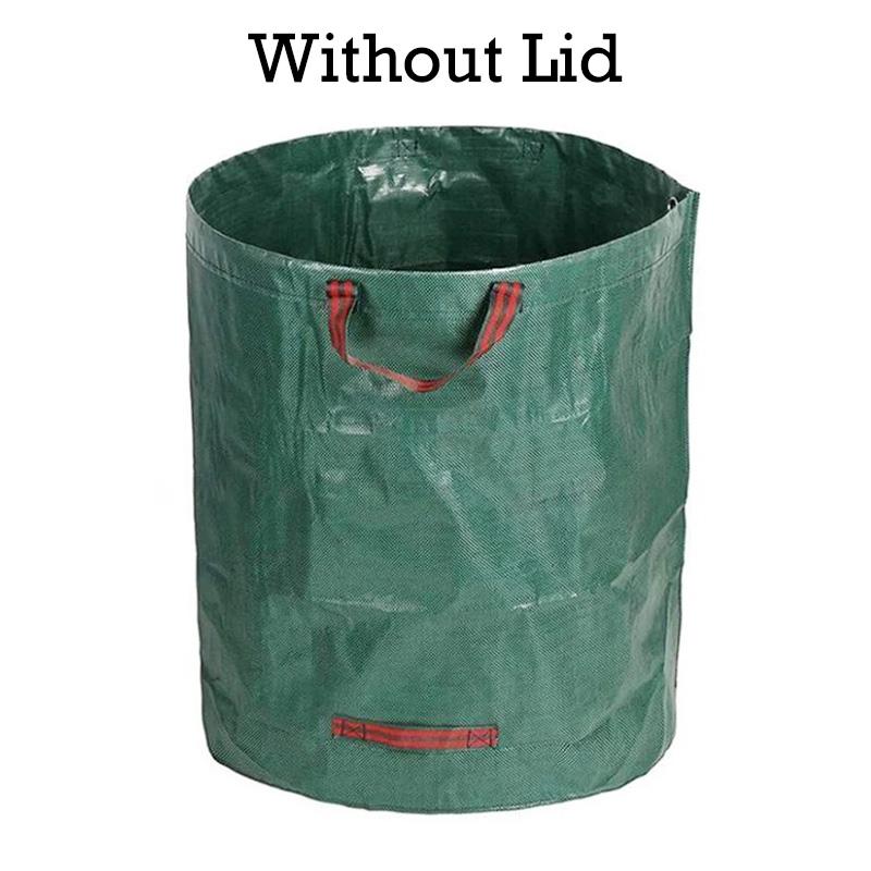 

120-500L Garden Yard Waste Bag With Lid Foldable Leaf Collection Trash Can Reusable Fallen Leaves Outdoor Gardening Storage Bag 120L