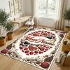 Cat Theme Crystal Velvet Rug Personalized Custom Name Text Soft Floor Mat Home Decor