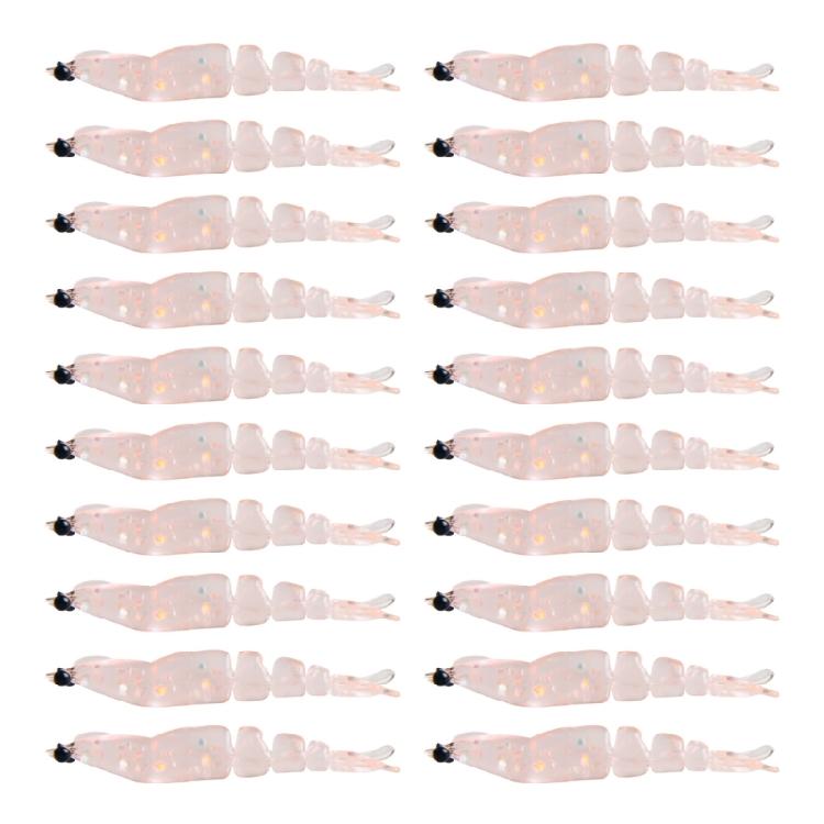 

20Pcs Soft Crawfish Shrimp Lures Shrimp Baits Soft Lures Worms Simulation Prawns Shrimp Lures Set Shrimp Fishing Tackle