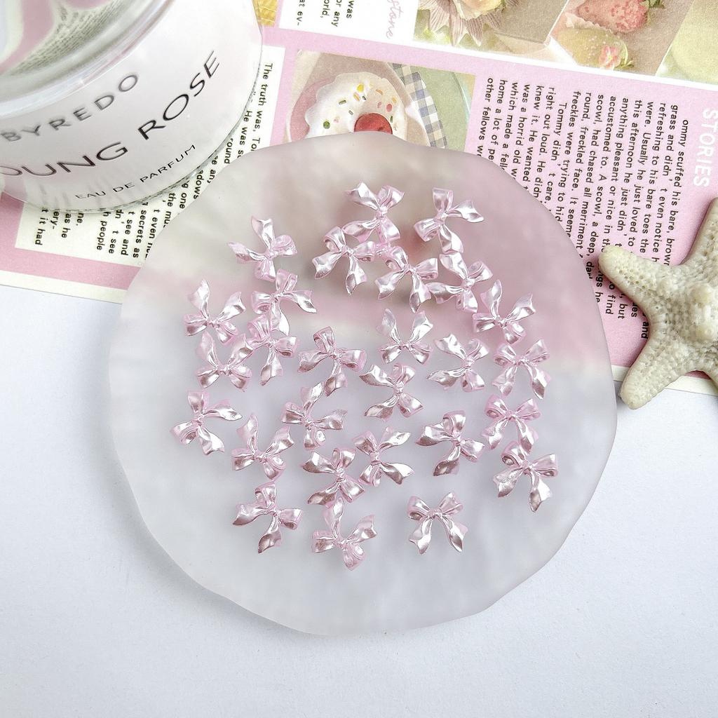 Pink Resin Cartoon Bowknot Heart Bow Tie Little Bunny Nail Art Accessories DIY Nail Hairpin Accessories Wholesale