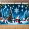 1pc 2D Flat, Merry Christmas Photography Background Cloth - Suitable for Festive Home Wall Decoration, No Power Required Wsj