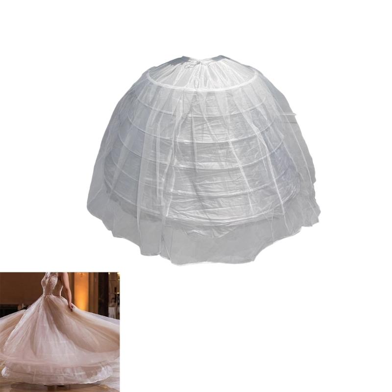 Crinoletta a vita regolabile con design a 6 cerchi Sottogonna in tulle per personalizzare il comfort su vari tipi di corpo della sposa