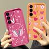 Candy Color Love Hearts Case For Samsung S26 S25 Ultra S24 S23 S22 Plus S21 FE A54 A15 A35 A55 A16 A36 A56 A17 A27 A37 A57 Shockproof Bumper Cover
