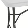 Nyana Home 180x74x74cm Reinforced Resin Folding Table | Camping, Garden and Events | Steel and Non-Slip Feet | Load Up To 150kg | 2-8 People