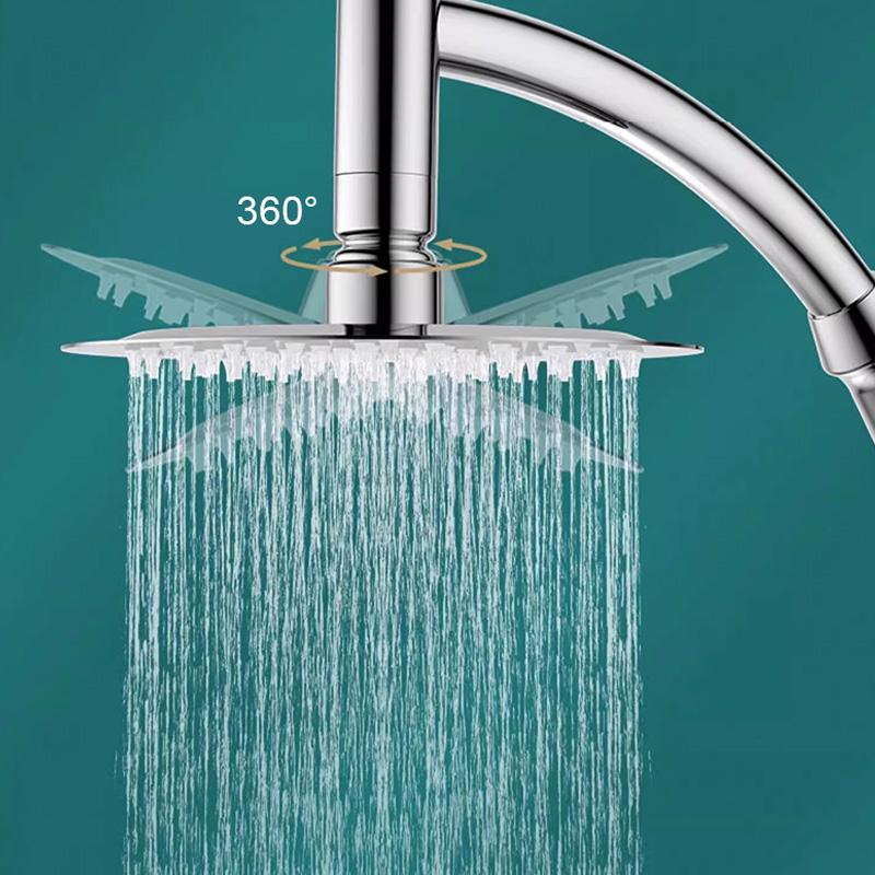 Bathroom 8 inch shower head orbicular ABS Chrome shower head water saving bathroom rain spa square handheld 8 ” ELA087-8