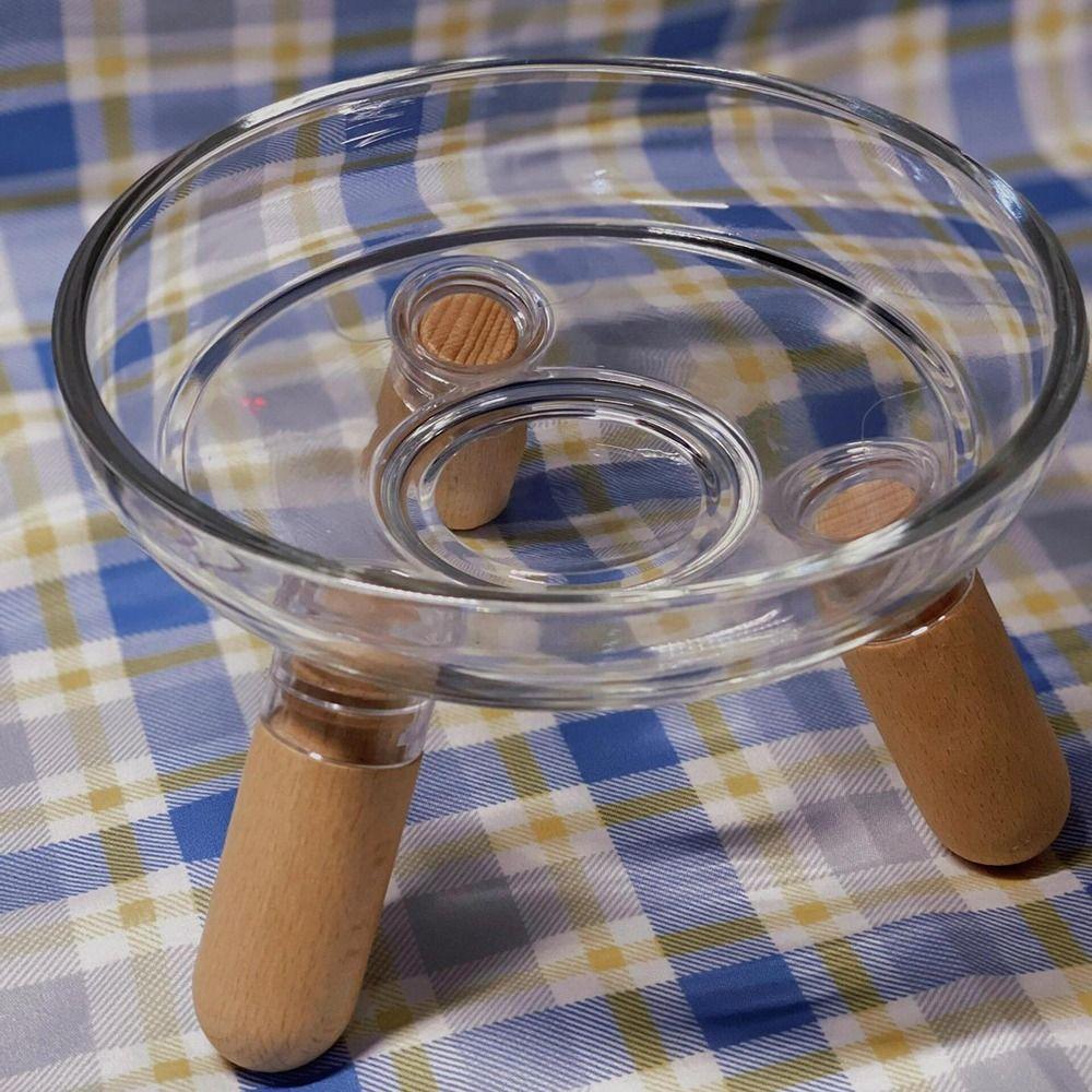 Transparent Cat Feeder with Stand Protect Neck Ins Cat Feeding Dishes Raised Pet Food Basin  Puppy