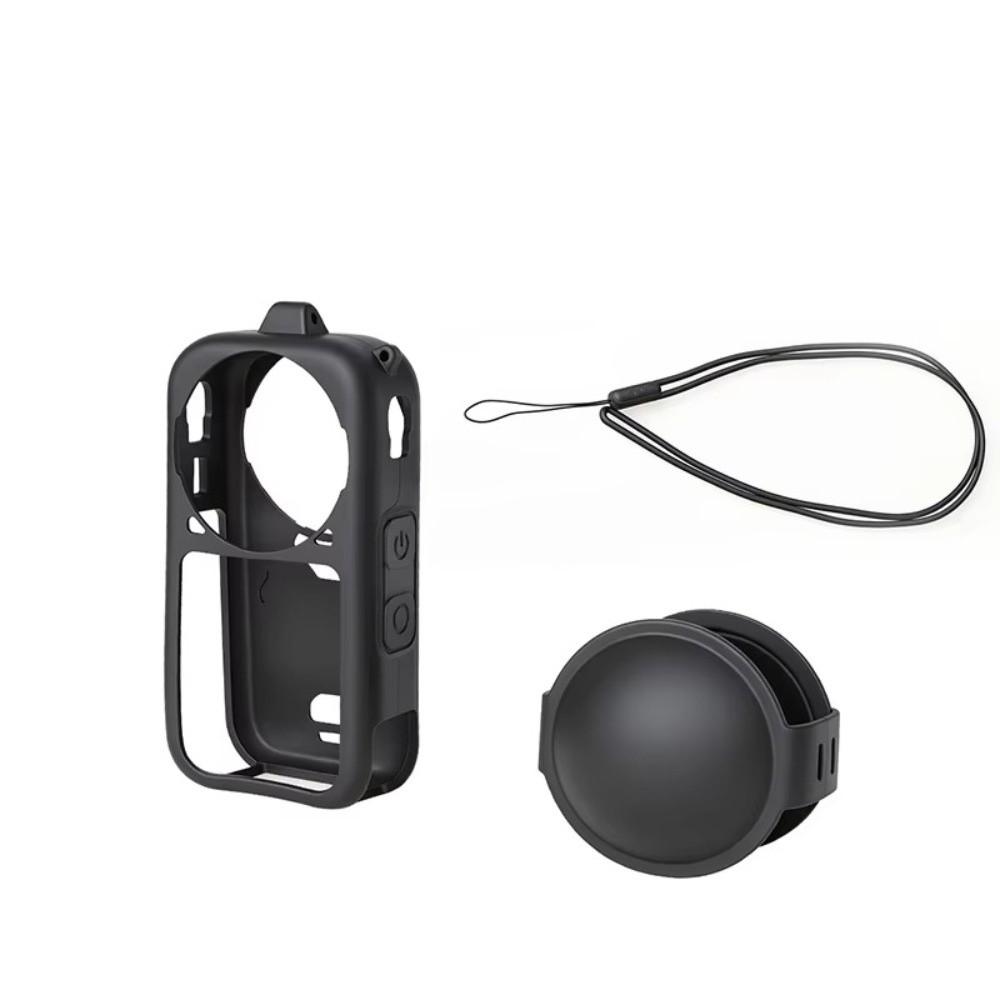 With Lens Cap Camera Body Cover Silicone Sleeve Skin Case for Insta360 X6 Action Camera Accessories