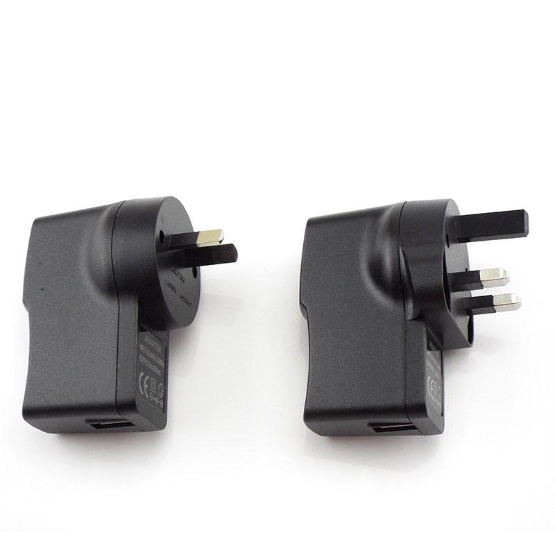 UK Plug 3pin 100V-240V AC To USB Port DC Power Supply 5V 1A 2A 3A Adapter Charger Charging