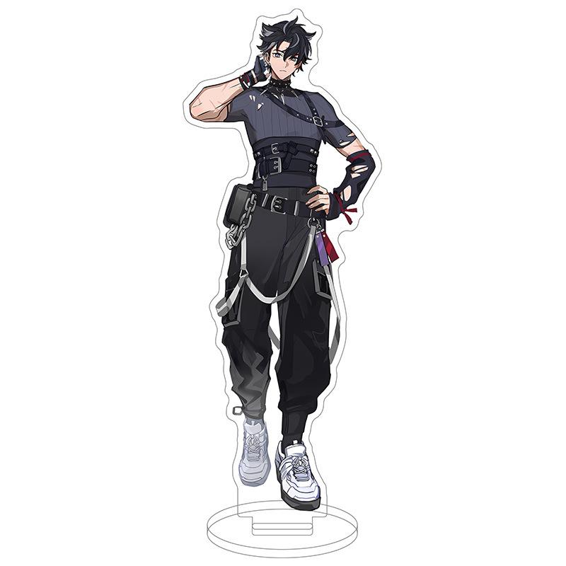 Game Yuanshen HoYoFair Acrylic Stand Scaramouche Brooch Badge Transparent Card Wanderer Balladeer Furina Decor Ornament Gifts