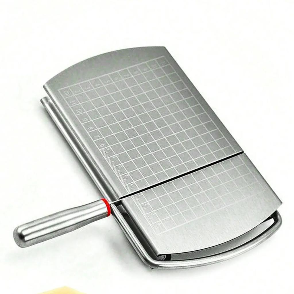 Roestvrijstalen Kaassnijder Snijder Multifunctionele Voedselsnijder met Mes Kaassnijplank Nauwkeurige Maatschaal