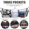 3Pocket Car Net Storage Net Three Post Luggage Net For Car Luggage And Accessories Organization Tool Truck Accessories