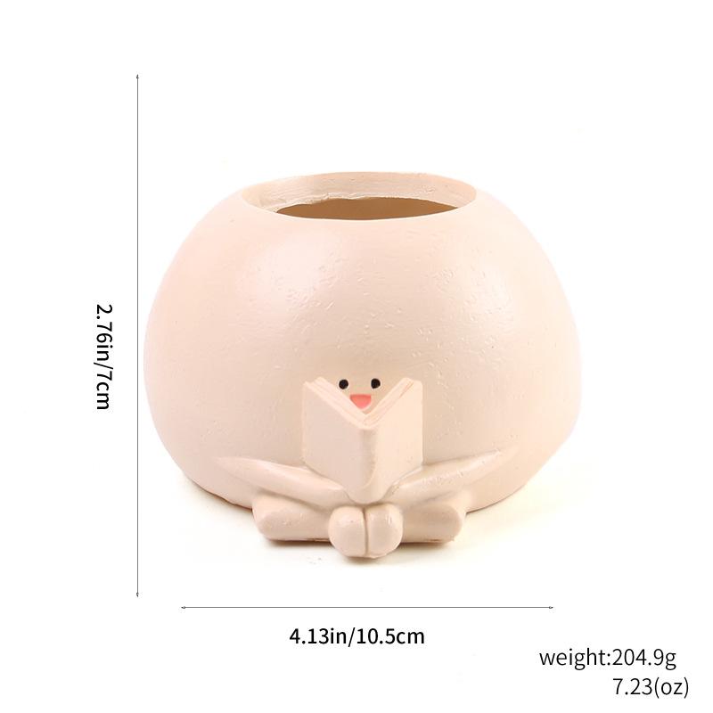 

Home Garden Resin Flowerpot Succulent Flower Plant Flowerpots Planter Decorative Home Garden Patio Indoor Outdoor Decor Gift