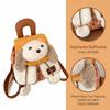 Large Capacity Cartoon Dog Backpack Creative Animal Shoulder Bag Rabbit Plush Schoolbag  Gift