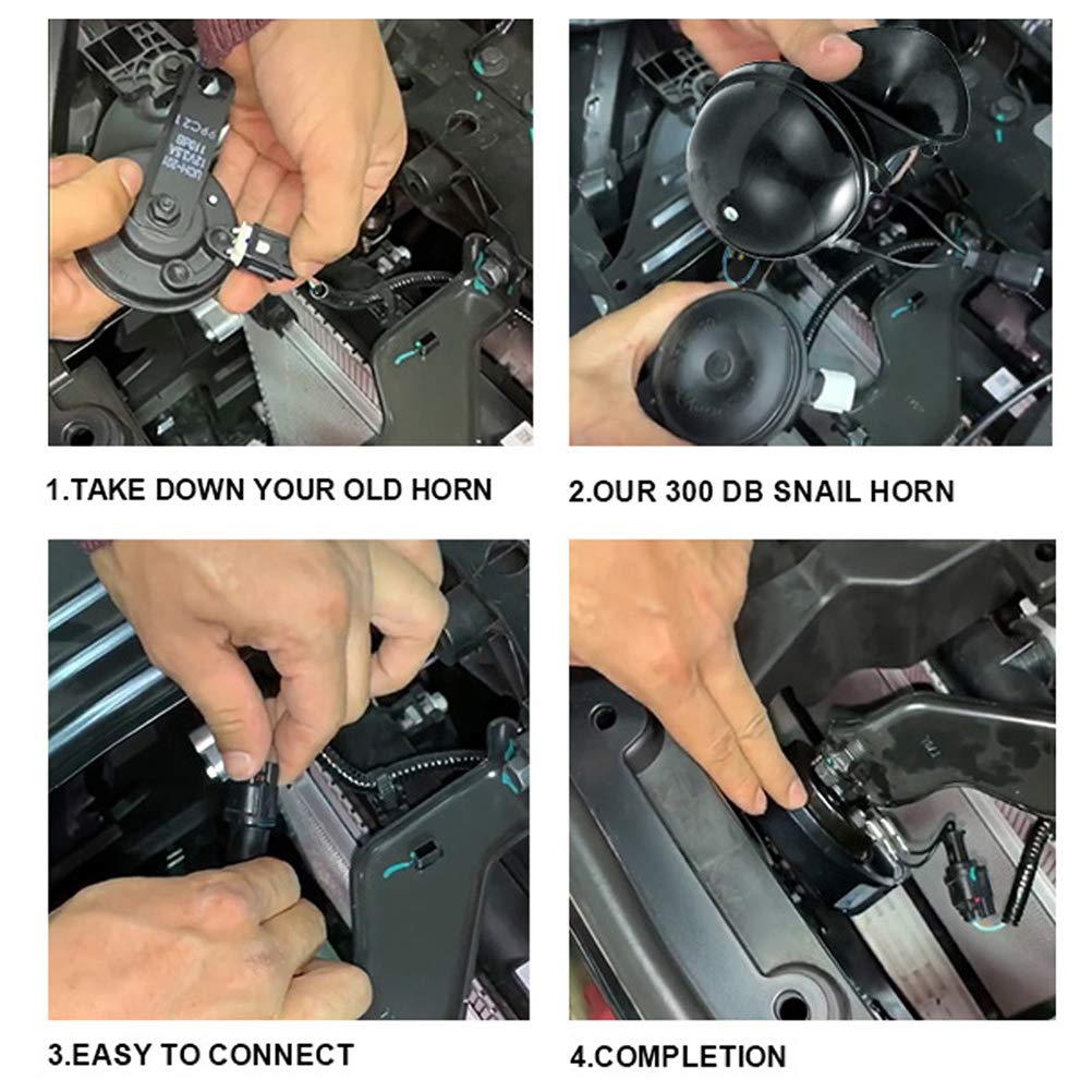 Excras 300dB Car Bike Horn Snail Horn Air Horn Car Auto Loud Horn