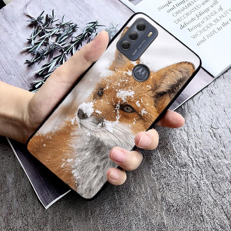 Phone Case For Moto G85 G55 G05 G14 G75 G31 G50 G10 G20 G30 G60 G13 G32 G84 G54 G53 G72 G24 Power Cute Fox