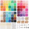 48-Color Soft Pottery Sheet Letter Bead Kit 6Mm Clay Bead Diy Jewelry Accessories Handmade Bracelet Beaded Material
