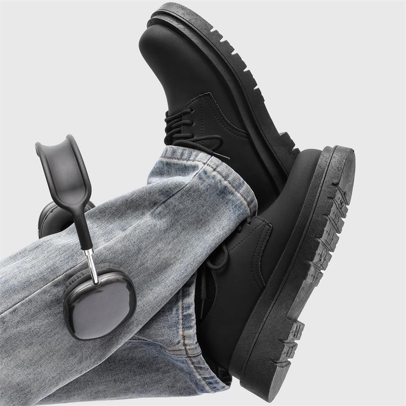 Fashion Thick Sole Formal Men Leather Shoes Luxury Brand Designer Platform Casual Shoes Wedding Dress Oxfords Shoes Men Work Footwear