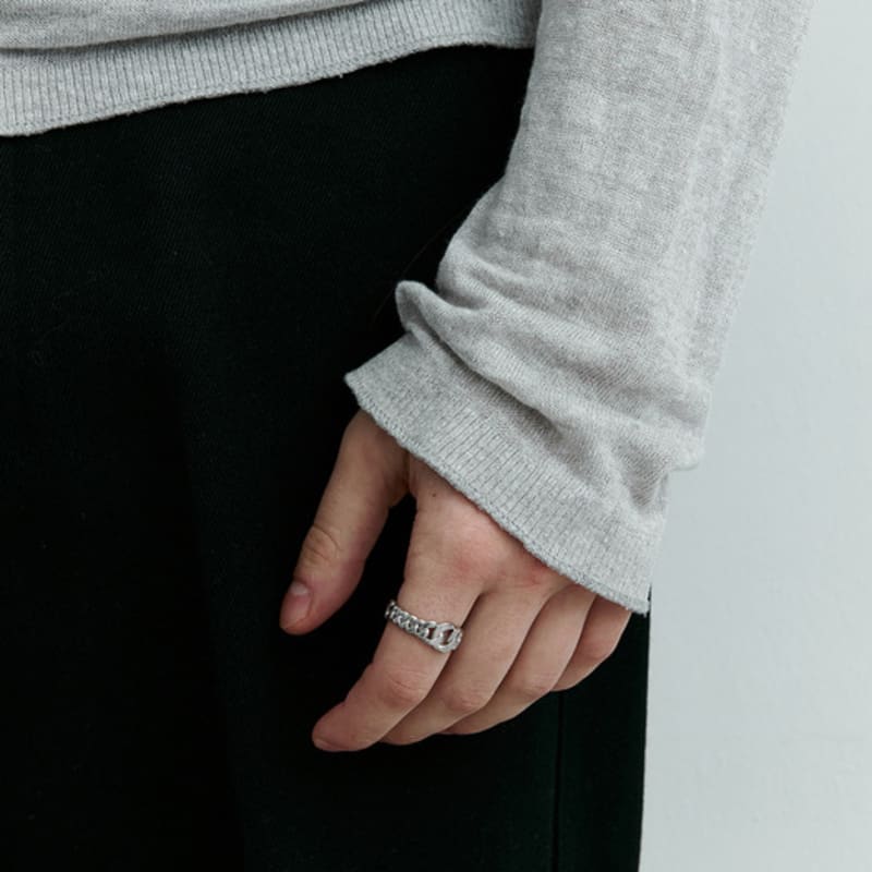 VINTAGE HOLLYWOOD Matte Crescendo Chain Ring_VH2533RI072M