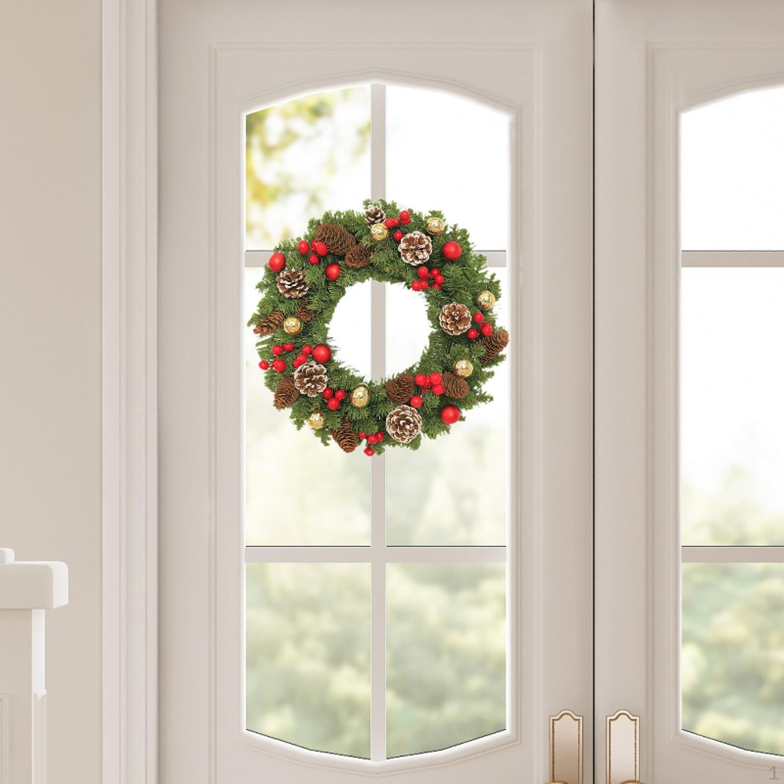 

Artificial Christmas Wreath Decoration Indoor Outdoor Housewarming Xmas for Front