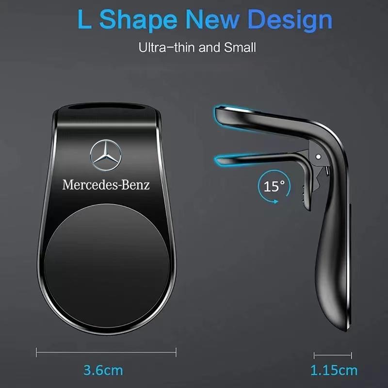 EZB2  2025 Hot Car Logo Mobile Metal Magnetic Car Phone Holder Accessories For Mercedes Benz W212 W213 W205 AMG W177 V177 W247 W176 GL