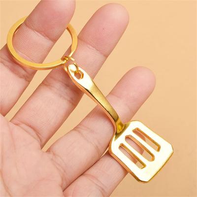 Mini Llavero Pala Dorada Juego Teamfight Tactics Llavero Juguete Creativo Bolso Colgante Soporte Llaves Coche Para Mujeres Hombres Regalo de Cumpleaños
