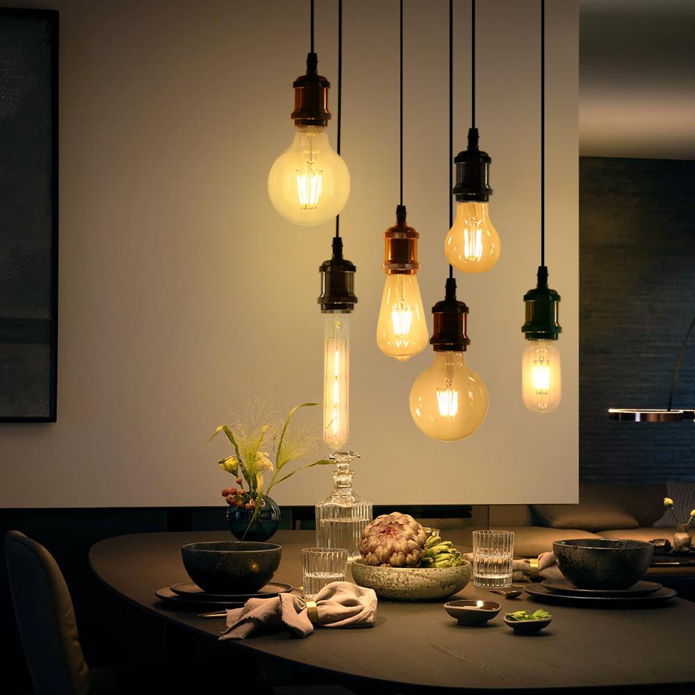 Λαμπτήρες Νήματος LED Λάμπα E27 220V 240V ST64 A60 T45 G45 T10 Φως Κεριού Γυάλινη Λάμπα Λάμπα LED Φωτισμός Υπνοδωματίου