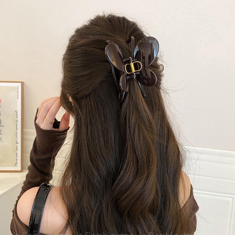 French Butterfly Hair Clip Female High-end Sense of New Large Shark Clip Back of The Head Plate Hairpin Hair Accessories Summer