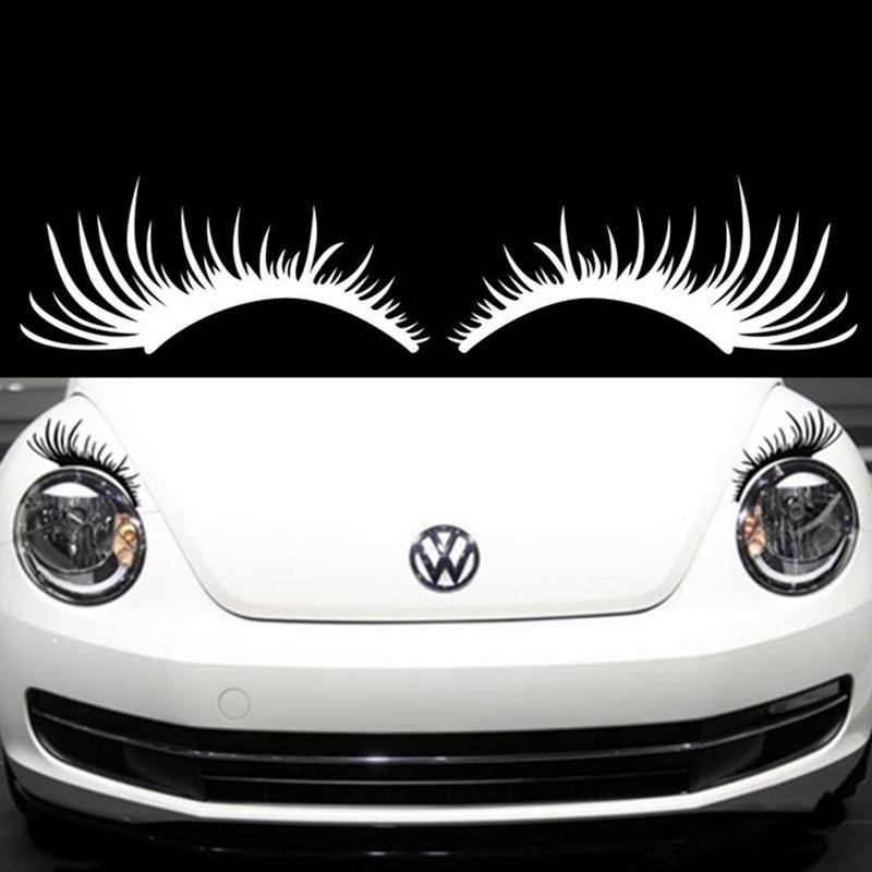 Sexy Eyelash Headlight & Eyebrow Car Sticker D59: Unique Headlight Decor with Personality